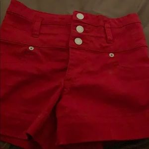 Mossimo Supply Co. Red High-Rise Shorts